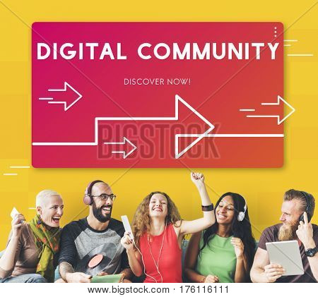 Digital Community Internet Society Word
