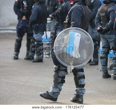 Police In Riot Gear During The Anti-terrorism Control