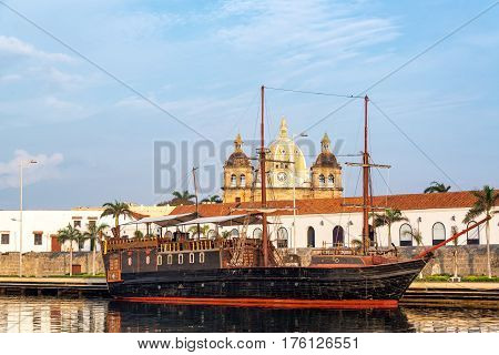 Pirate Ship And Church View