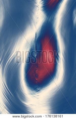Abstract Texture With Red Hearts On A White-blue Background