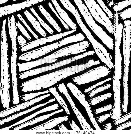Seamless Brushpen Doodle Pattern Grunge Texture.trendy Modern Ink Artistic Design