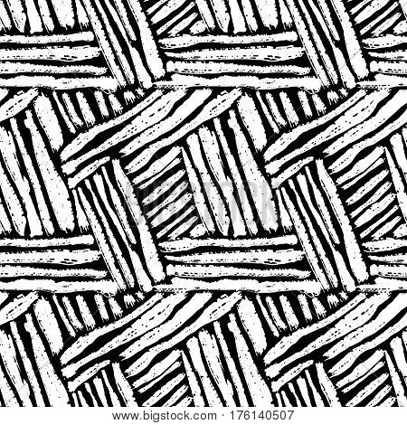 Seamless Brushpen Doodle Pattern Grunge Texture.trendy Modern Ink Artistic Design