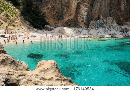 Cala Mariolu Beach On Sardinia, Italy