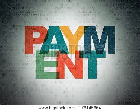 Banking concept: Painted multicolor text Payment on Digital Data Paper background
