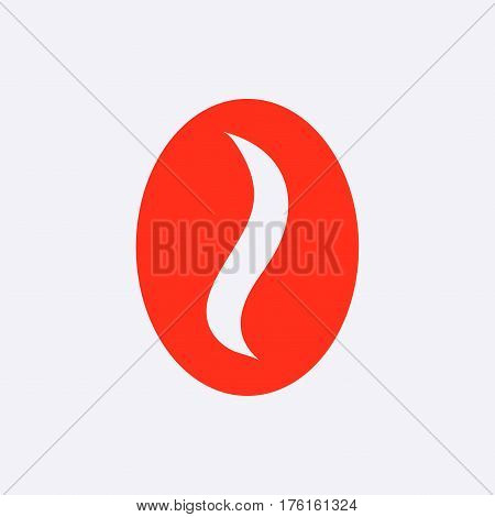 Coffee beans icon  stock vector illustration flat design