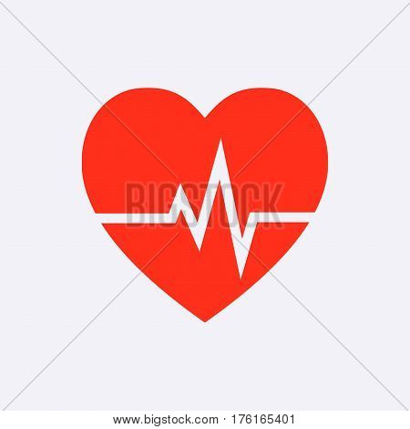 heart beat icon stock vector illustration flat design