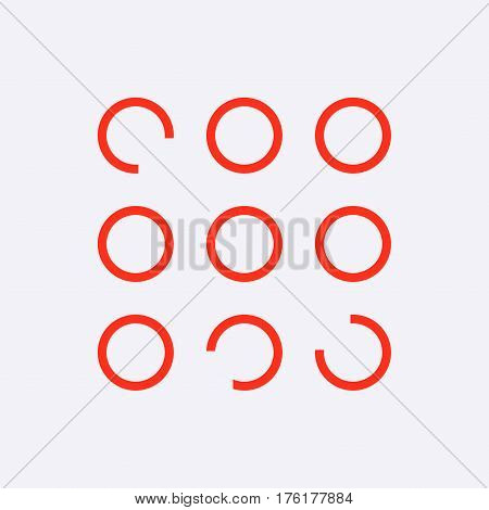 buttons of the program icon stock vector illustration flat design