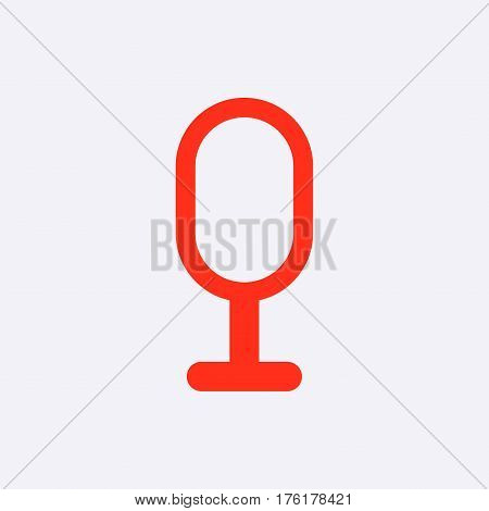 microphone icon stock vector illustration flat design
