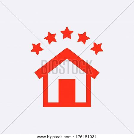 hotel icon stock vector illustration flat design