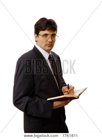 Businessman With Diary