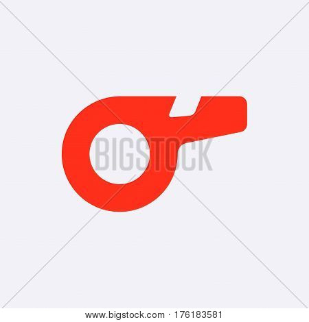 whistle icon stock vector illustration flat design
