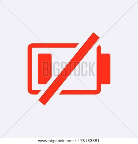 battery vector icon stock vector illustration flat design