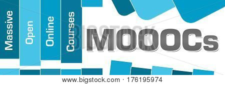 MOOCs text written over abstract blue background.