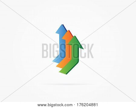 Vector Illustration Three Arrow logo you can use for website icon or Business logo