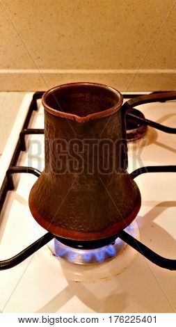 Coffee Is Cooked On The Stove