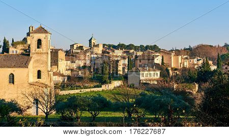 Village of Lourmarin. Listed as the most beautiful villages of France. Provence-Alpes-Cote d'Azur.