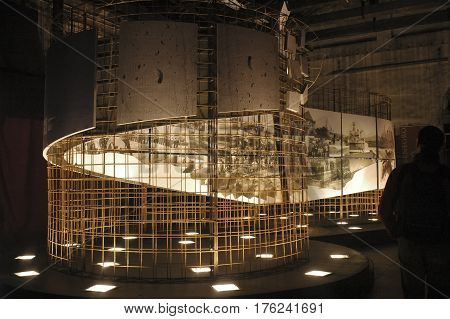 Venice Italy - October 25 2008: works of art exhibited at the Venice Biennale