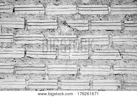 The white wall from bricks for background.