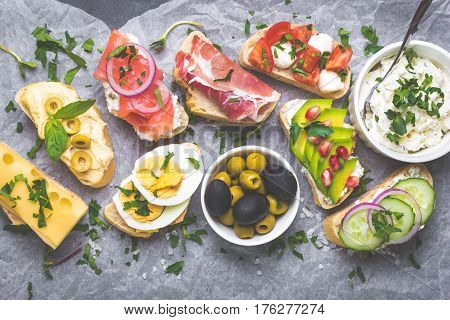 Sandwiches Set Background