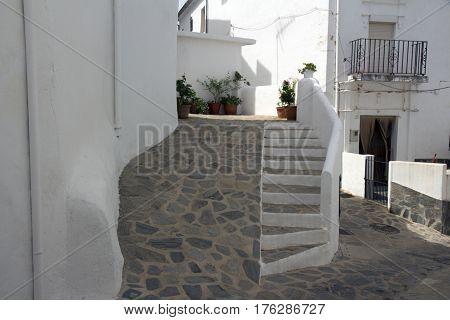 Corners art and details on the streets of Andalusia Serrania de Ronda Spain.