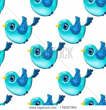 Seamless pattern with beautiful colorful birds vector