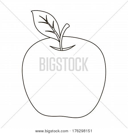 Red Apple. Snack at school. Lunch at the break.School And Education single icon in outline style vector symbol stock web illustration.