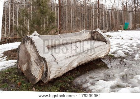 Self-made Wooden Furniture On The Street