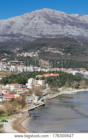 Igalo Town In The Montenegro On The Adriatic Sea