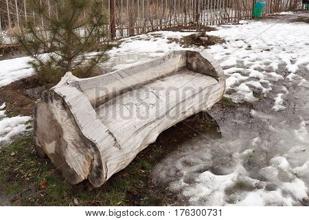 Self-made Wooden Furniture On The Street