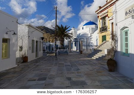 CHORA, GREECE - JANUARY 10, 2017: View of Chora village on Serifos island in Greece on January 10, 2017.