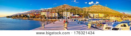 Starigrad Paklenica Waterfront At Sundown Panoramic View
