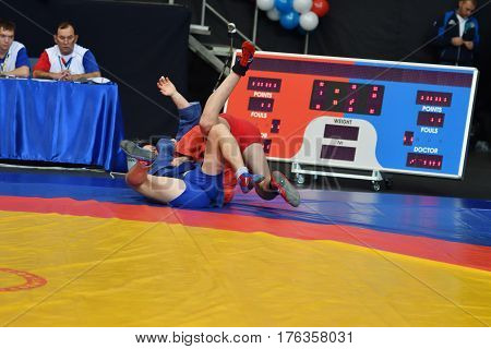 Orenburg, Russia - 29 October 2016: Boys Competitions Sambo