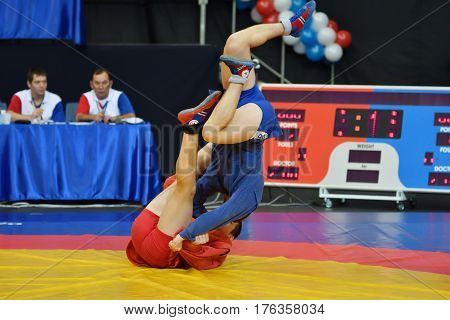 Orenburg, Russia - 29 October 2016: Boys Competitions Sambo