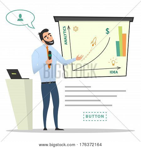 Business characters. Vector illustration in cartoon style.