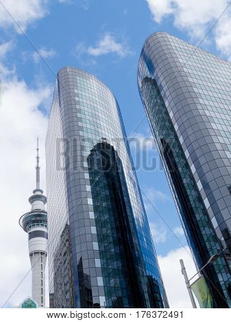 Iconic Sky Tv Tower Modern Skyscrapers Auckland Nz