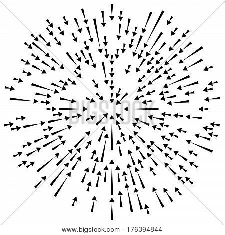 Radial Lines Element. Abstract Radiating Irregular Lines