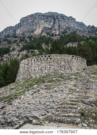 Cityscape of Sierra de Casorla with the medieval castle, Andalusia, Spain