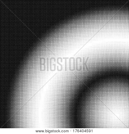 Halftone Gradation / Gradient Pattern, Abstract Geometric Pointillist Texture