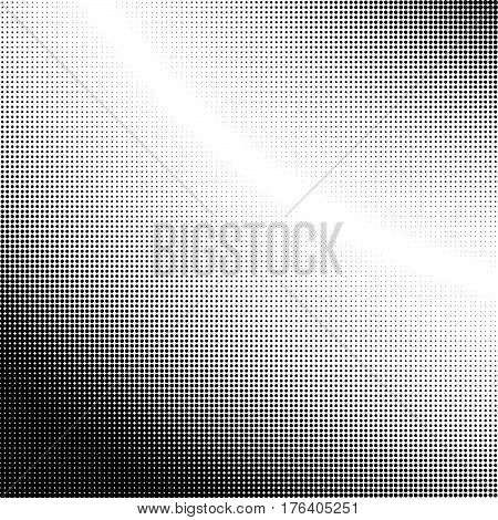 Halftone Gradation / Gradient Pattern, Abstract Geometric Pointillist Texture