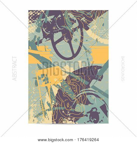 neo-grunge style vector template, maps, vechicles and transportation theme