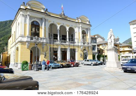 Exhibition Of Vintage Cars At Varallo Sesia Village, Piedmont, Italy