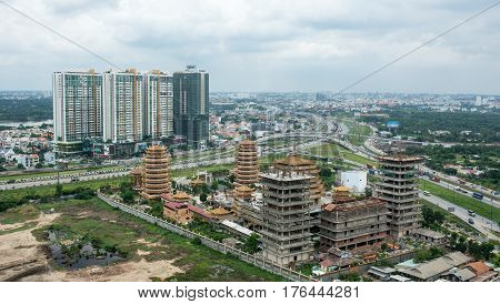 Aerial View Of Saigon, Vietnam
