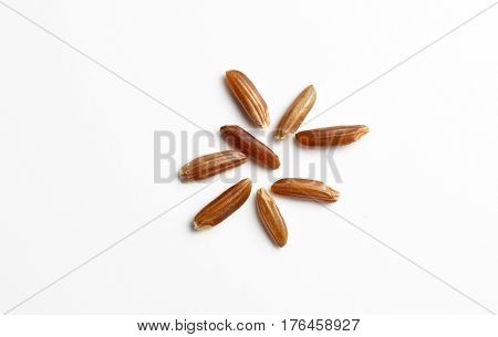 Close up of Ermes Whole red rice grains