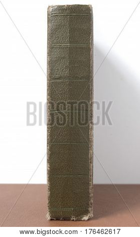 Old books on the shelf, on a white background