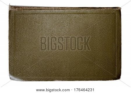Ancient book closed on white background. Old book