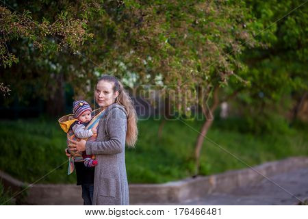 Portrait Of A Mother With Her One-year-old Son.