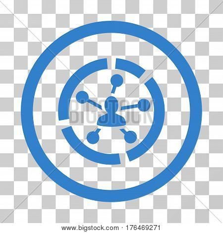 Relations Diagram icon. Vector illustration style is flat iconic symbol cobalt color transparent background. Designed for web and software interfaces.