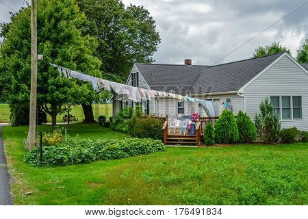 Amish country farm barn field agriculture in Lancaster PA