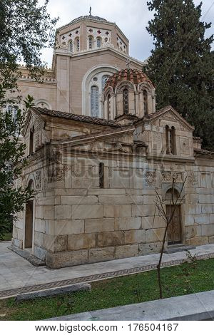 Amazing view of Agios Eleftherios church in Athens, Attica, Greece