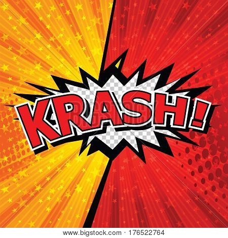 krash! Comic Speech Bubble, Cartoon. art and illustration vector file.